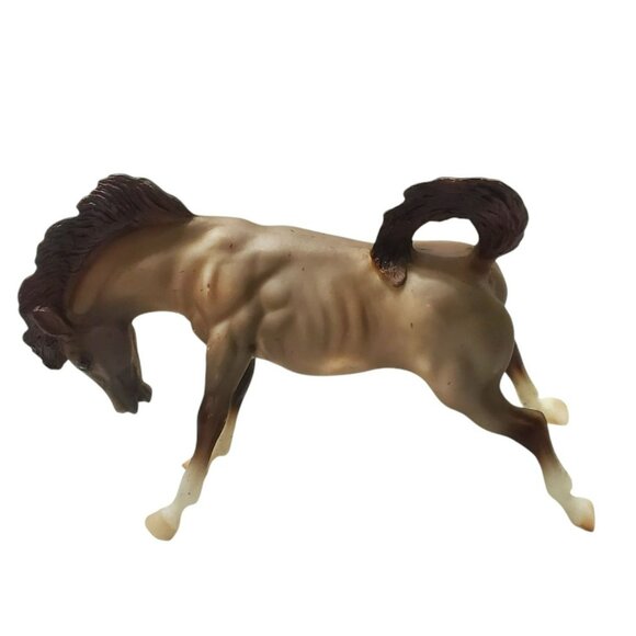 1998 Breyer Bucking Bronco Rearing Horse #730 Brown Matte Rose Dun Classic Rodeo - Picture 6 of 16